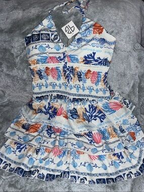 Ruffle halter sun dress